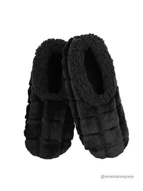 Fuzzy Sherpa Fleece Lined Slipper Socks with Non-Skid Grippers